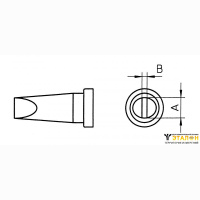 Weller LT DLL (T0054444899). Жало паяльное 4,6 мм клиновидное
