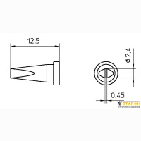 Weller LT BSL (T0054451799). Жало паяльное 2,4 мм клиновидное