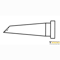 Weller LT GW1 (T0054441099). Жало паяльное 1,4 мм коническое со скосом, микроволна