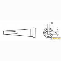Weller LT K (T0054443899). Жало паяльное 1,2 мм клиновидное