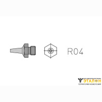 Weller R04 (T0058727821). Насадка 1,2 мм прямая для термофена HAP