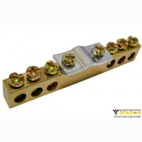 Нулевая шина S.P089 6х9 6/1 отв. + ввод кабеля