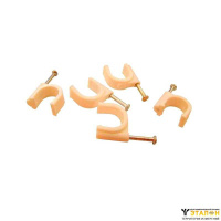 Скоба белая 22 мм круглая