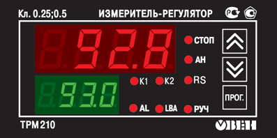 Элементы управления и индикации ТРМ210 Элементы управления и индикации ТРМ210