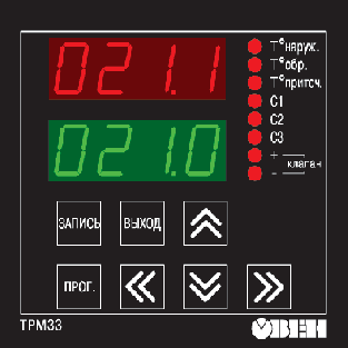 Элементы управления ОВЕН ТРМ33 Элементы управления ОВЕН ТРМ33