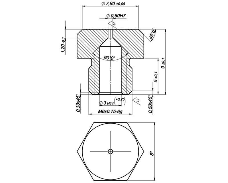Конструктивная схема газовых форсунок к бытовым газовым плитам