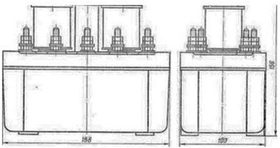 Рис.1. Габаритный чертеж реле ППРЗ-5000, ППР3-5000