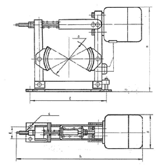 Габаритная схема тормоза ТКТМ-200